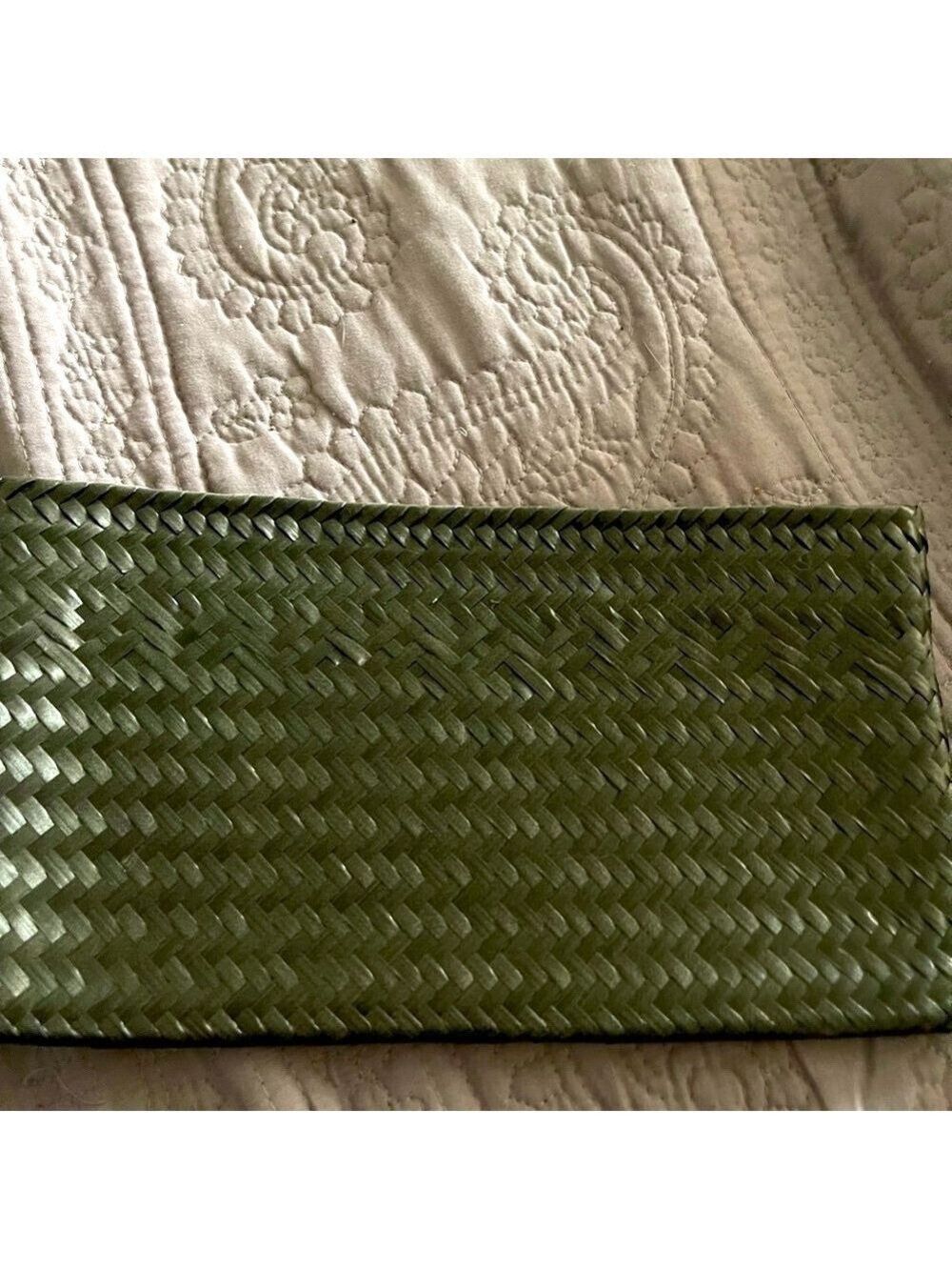 Pocket for use to move things from purse and back to purse. 10x5.5x0.25 in